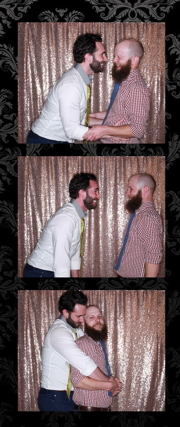 The author & his best friend Brandon in the photo booth during their friends' wedding.