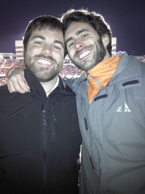The author & his brother Chris at Neyland Stadium watching the Tennessee Vols football team lose to fucking Vanderbilt.